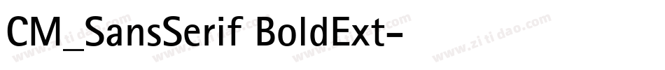 CM_SansSerif BoldExt字体转换